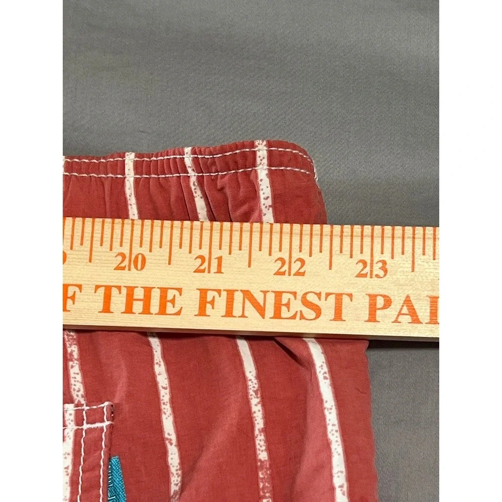 Tommy Bahama Relax Mens XXL Red White Striped Swim Trunks Marlin Board Shorts